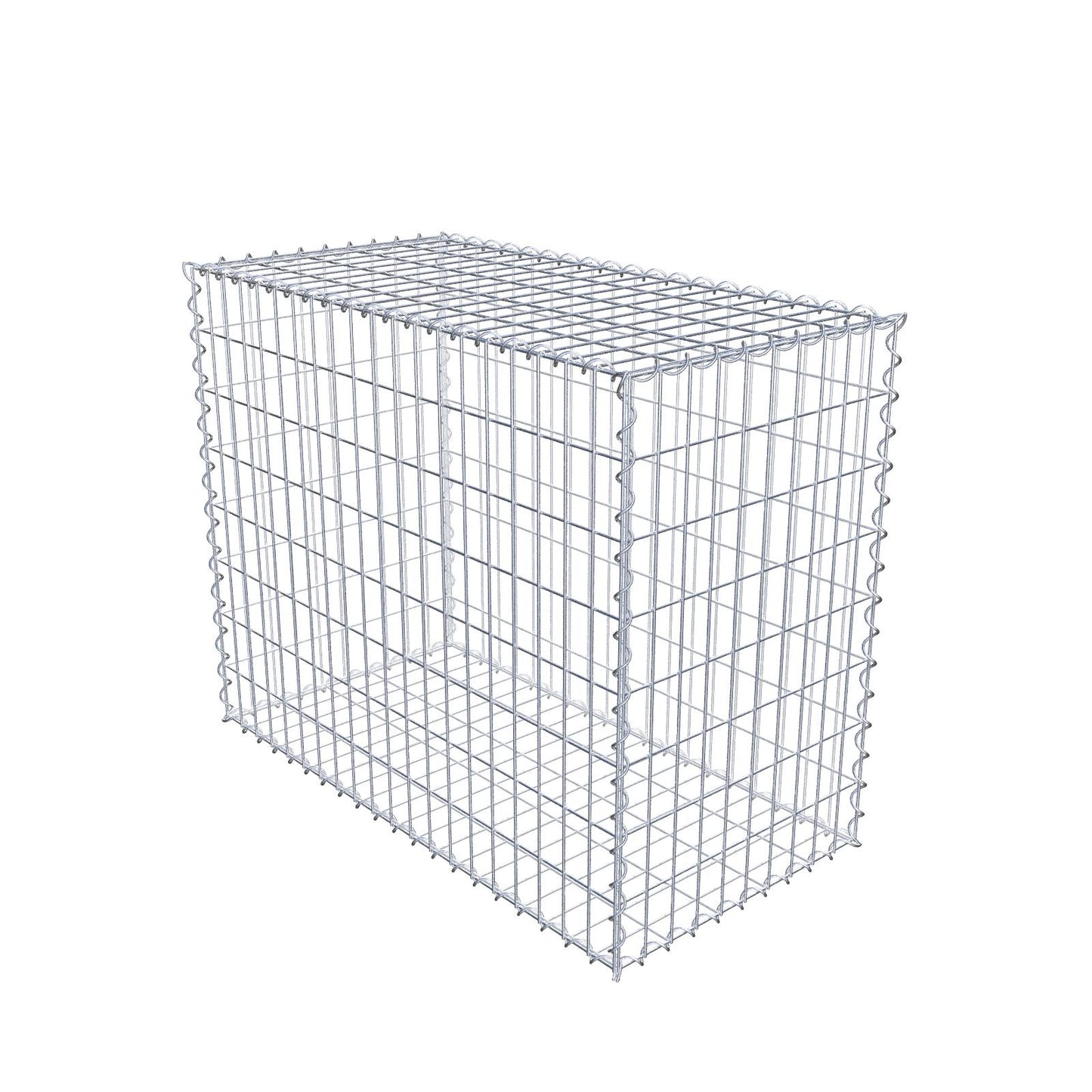 Gabione 100 cm x 80 cm x 50 cm (L x H x T), Maschenweite 5 cm x 10 cm, Spirale