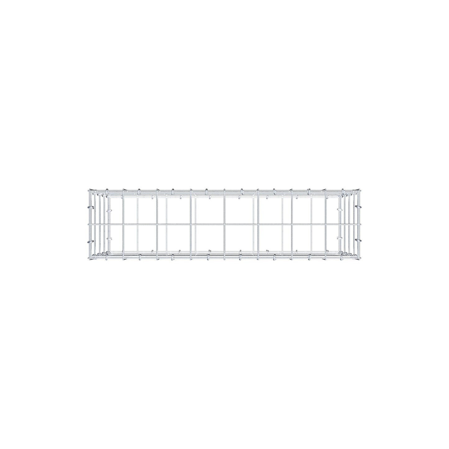 Gabion 80 cm x 40 cm x 20 cm (L x H x P), mailles 10 cm x 10 cm, anneau en C