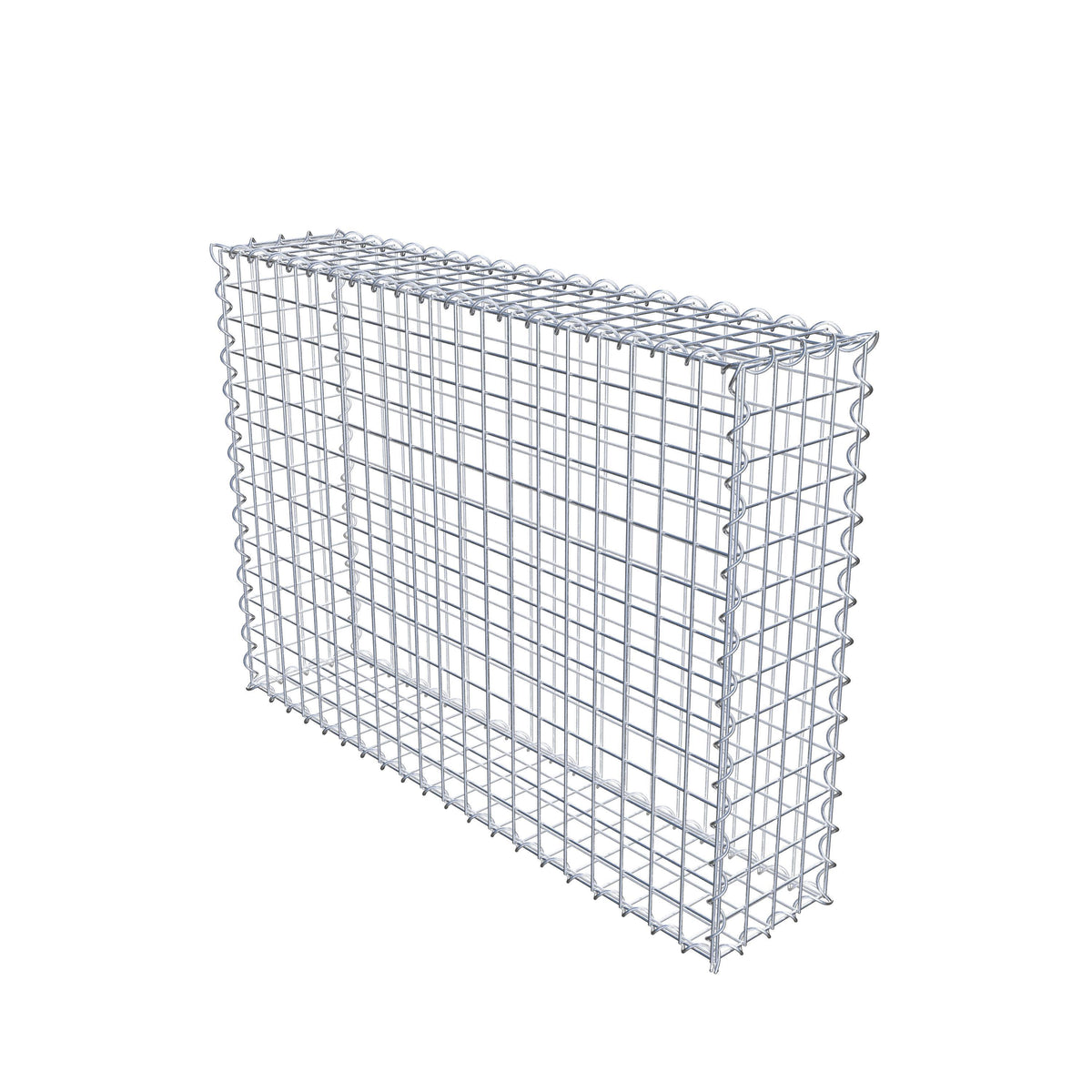 Gabione 100 cm x 70 cm x 20 cm (L x H x T), Maschenweite 5 cm x 5 cm, Spirale