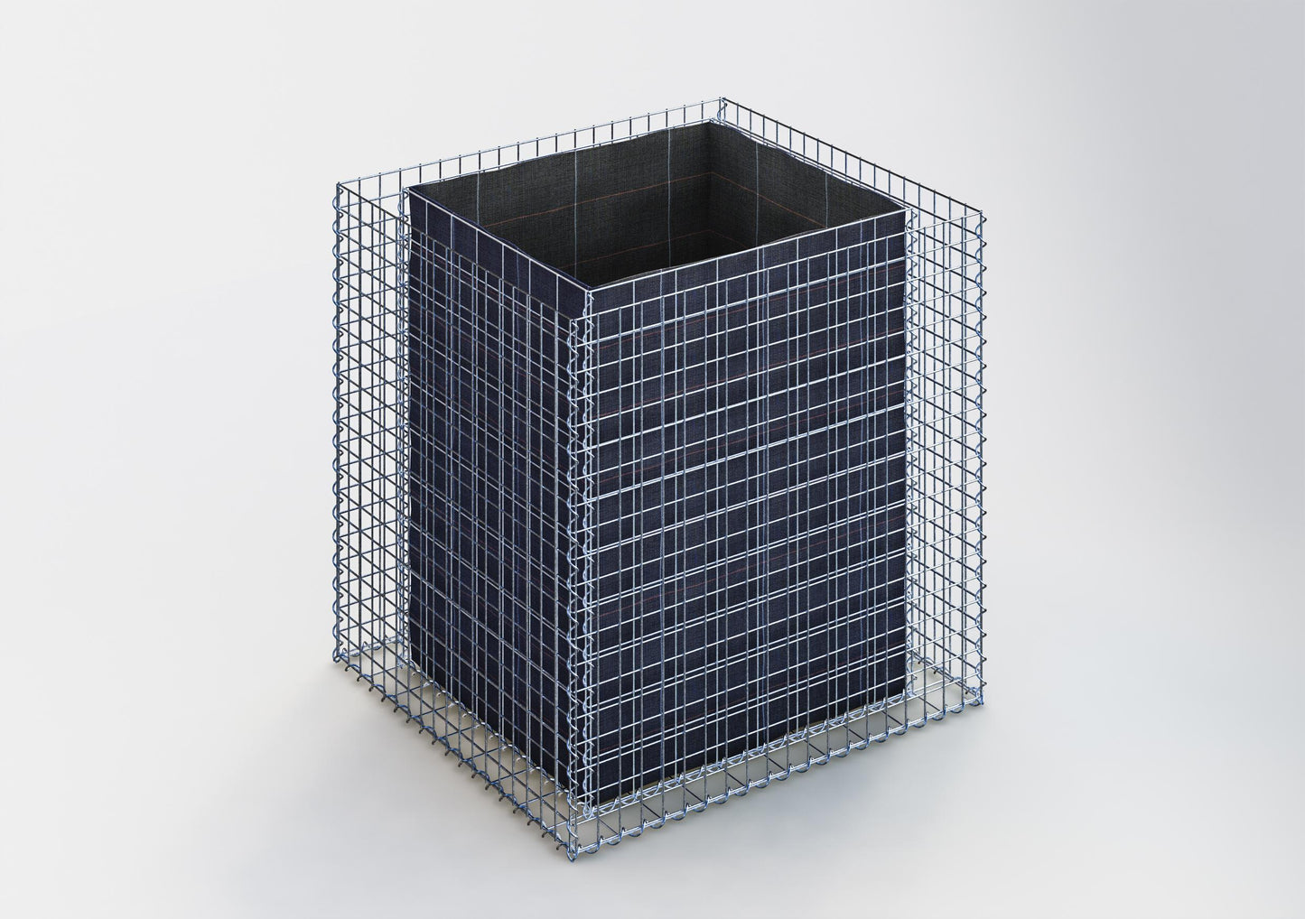 Højbed firkantet 100 cm x 100 cm x 90 cm (L x H x D), maskestørrelse 5 x 5 cm, vægtykkelse 10 cm