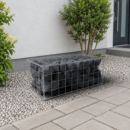 Gabion 100 cm x 40 cm x 50 cm (L x H x D), mesh size 10 cm x 10 cm, spiral