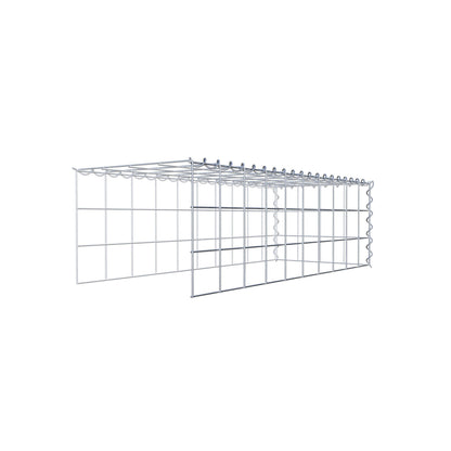 Gabion rapporté type 4 100 cm x 30 cm x 40 cm (L x H x P), mailles 10 cm x 10 cm, spirale