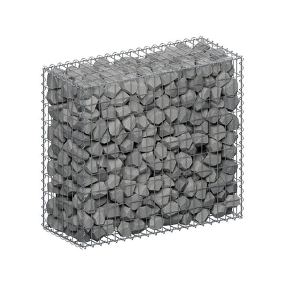 Gavión 100 cm x 90 cm x 40 cm (L x A x P), luz de malla 5 cm x 10 cm, en espiral