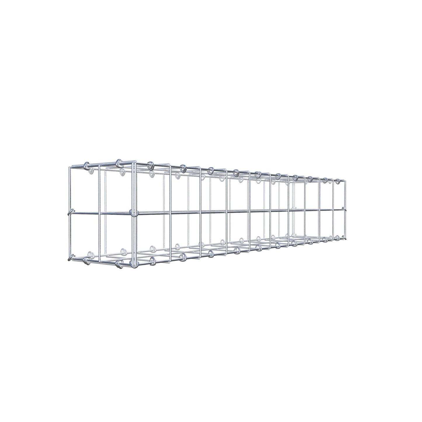 Gabion 100 cm x 20 cm x 20 cm (L x H x D), mesh size 10 cm x 10 cm, C-ring