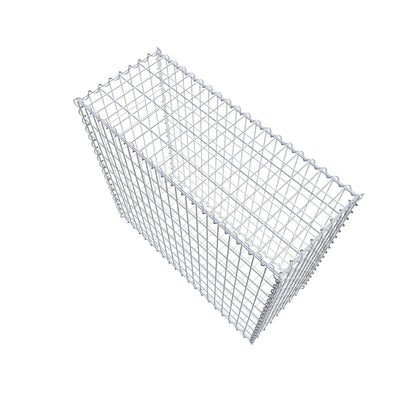 Gavión 100 cm x 90 cm x 40 cm (L x A x P), luz de malla 5 cm x 10 cm, en espiral