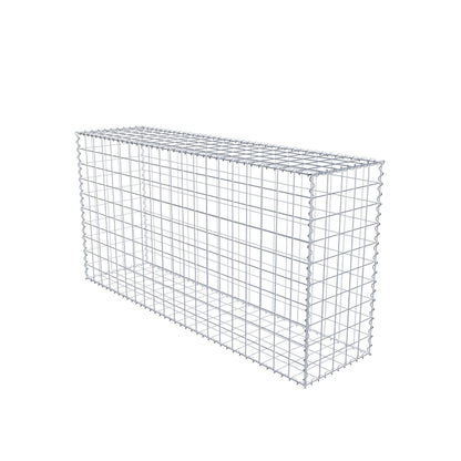 Gabião 200 cm x 100 cm x 50 cm (C x A x P), malhagem 10 cm x 10 cm, espiral