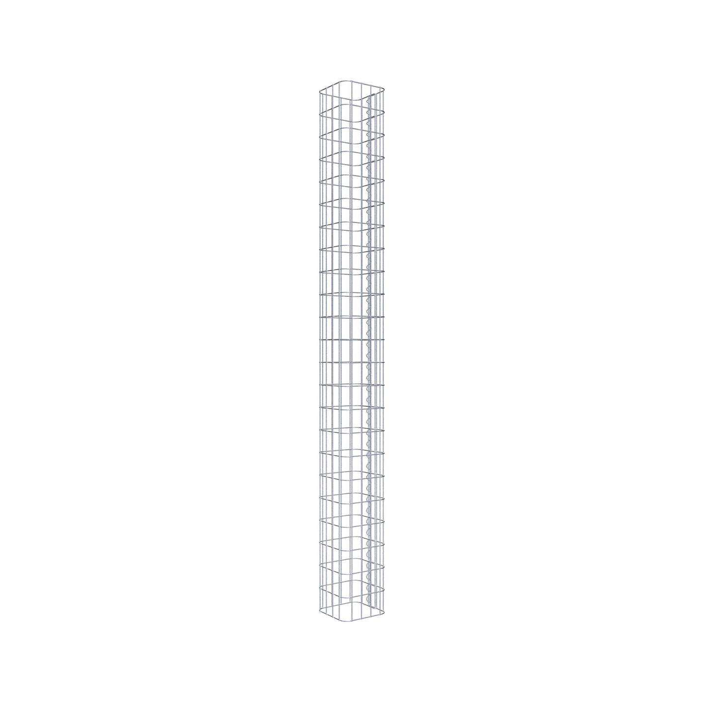 Gabionensäule eckig 22 cm x 22 cm, 230 cm Höhe, MW 5 cm x 10 cm
