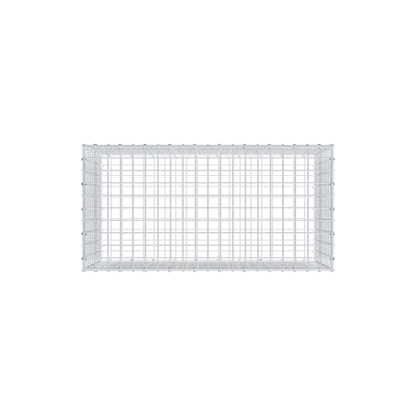 Gabbione 100 cm x 50 cm x 50 cm (L x H x P), maglia 5 cm x 5 cm, anello a C