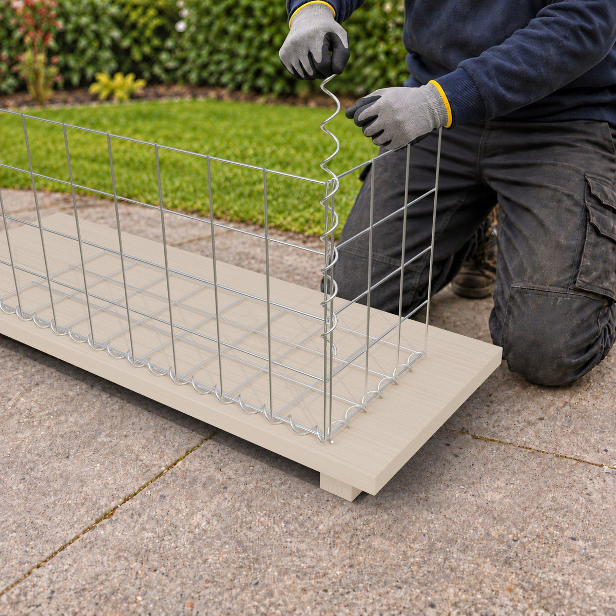 Gabion 80 cm x 40 cm x 30 cm (L x H x P), mailles 10 cm x 10 cm, spirale