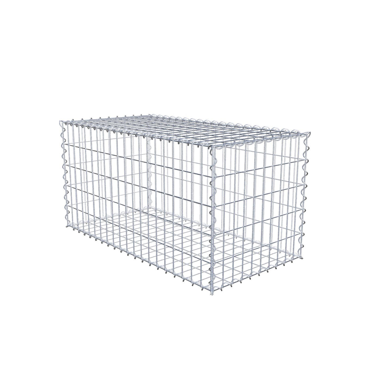 Gabione 100 cm x 50 cm x 50 cm (L x H x T), Maschenweite 5 cm x 10 cm, Spirale