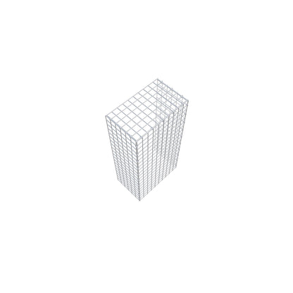 Monteret gabion type 4 100 cm x 30 cm x 50 cm (L x H x D), maskestørrelse 5 cm x 5 cm, C-ring