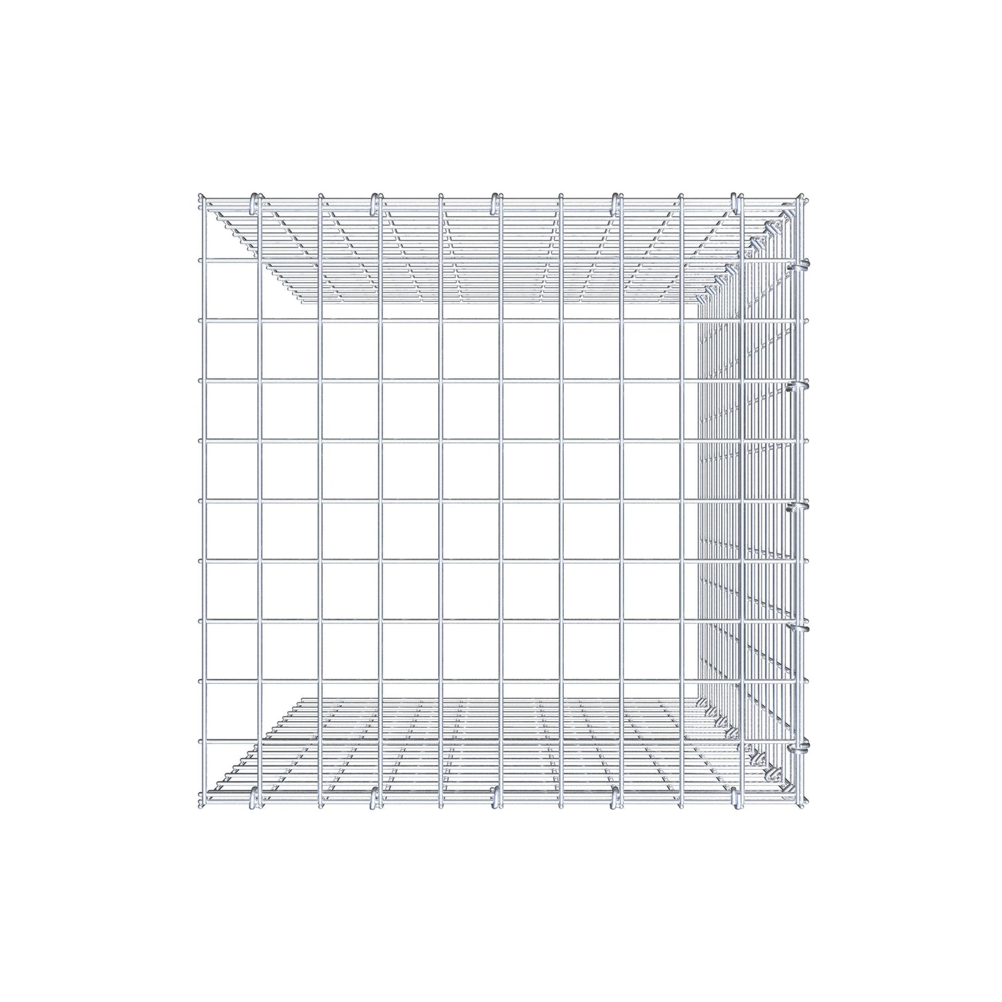 Fourche rapportée type 4 80 cm x 50 cm x 50 cm (L x H x P), mailles 5 cm x 5 cm, anneau C