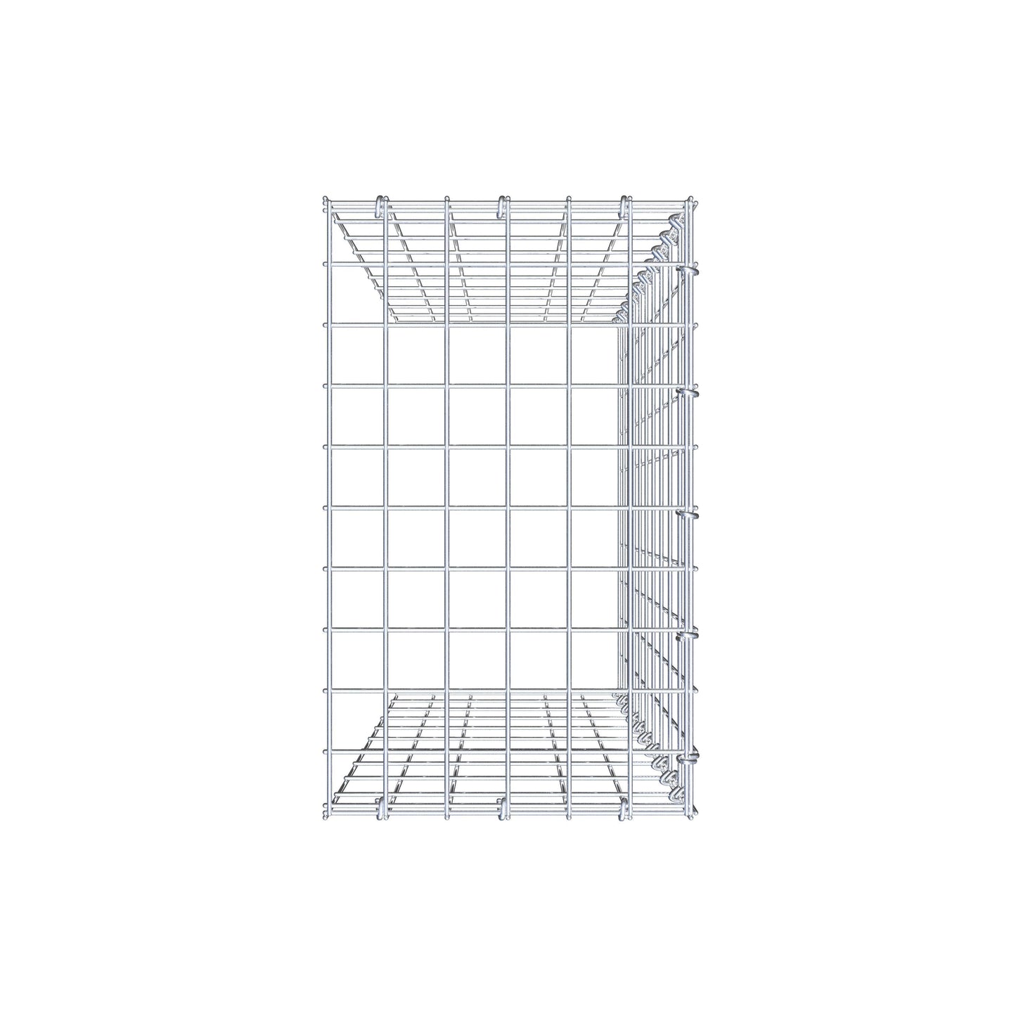 Opzetpaal type 4 100 cm x 30 cm x 50 cm (L x H x D), maaswijdte 5 cm x 10 cm, C-ring