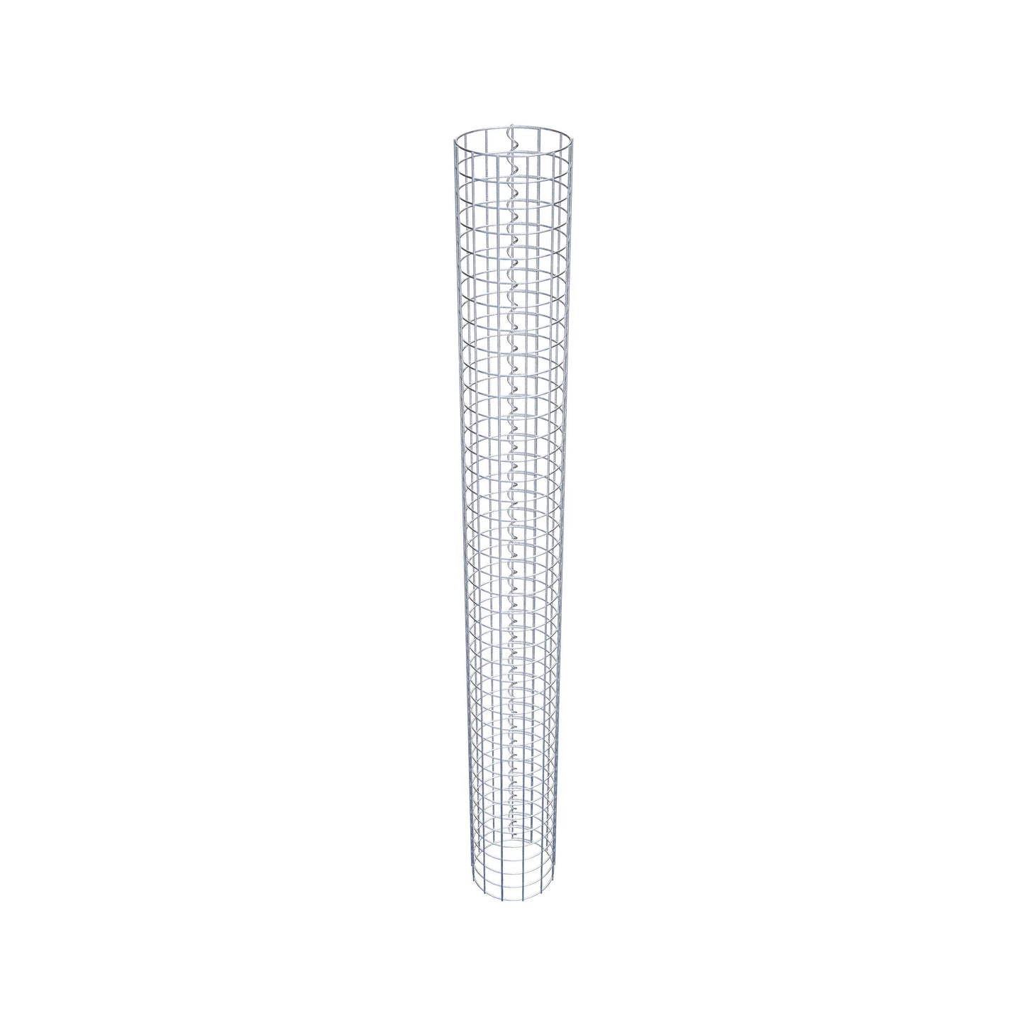 Columna de gaviones, redonda, galvanizada en caliente, 22 cm de diámetro, 200 cm de altura, MW 5 cm x 5 cm