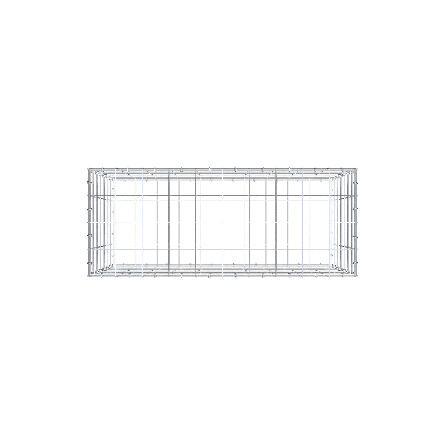 Gabione 100 cm x 70 cm x 40 cm (L x H x T), Maschenweite 10 cm x 10 cm, C-Ring