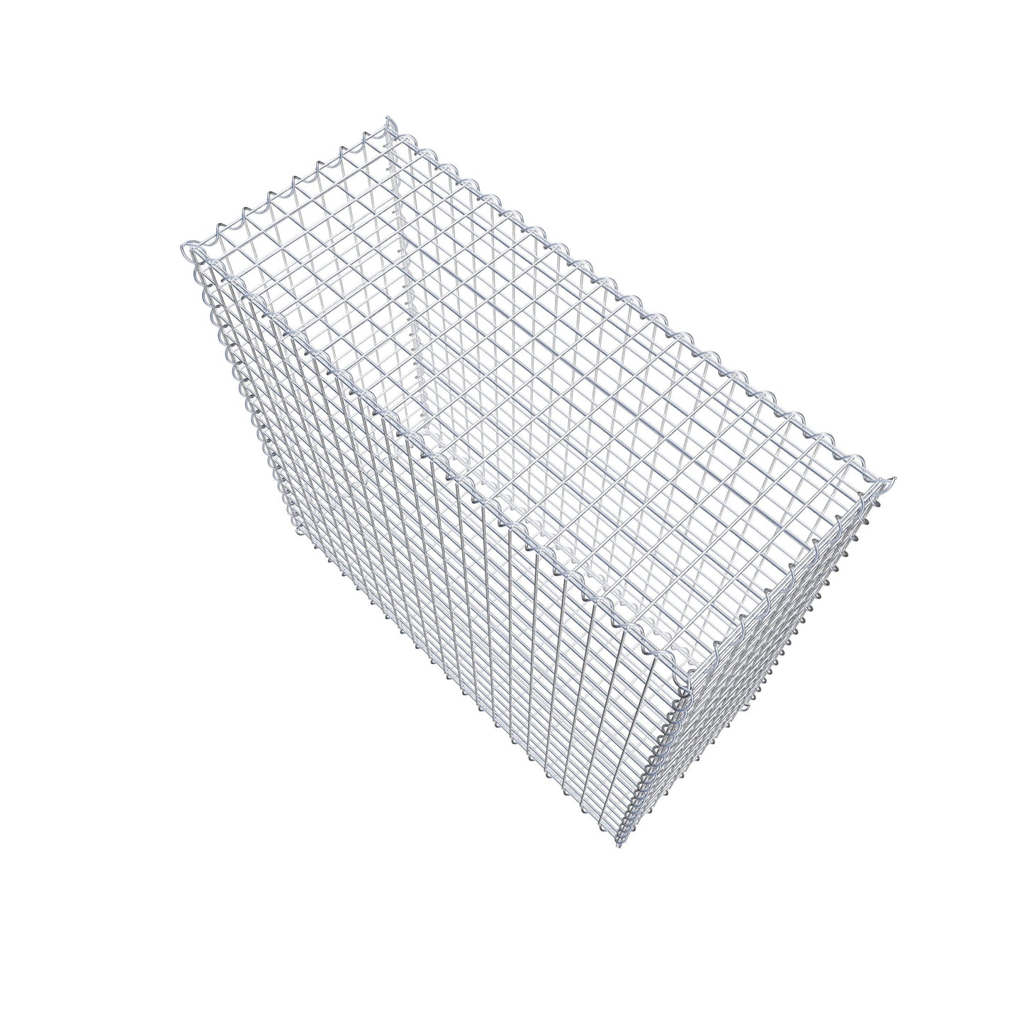 Gabbione 100 cm x 90 cm x 40 cm (L x H x P), maglia 5 cm x 5 cm, spirale