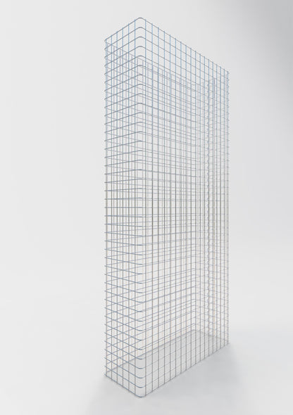 Gabion hegn længde 92 cm, højde 200 cm, dybde 32 cm, maskestørrelse 5 x 5 cm