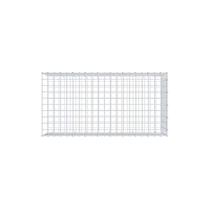 Monteret gabion type 2 100 cm x 30 cm x 50 cm (L x H x D), maskestørrelse 5 cm x 5 cm, C-ring