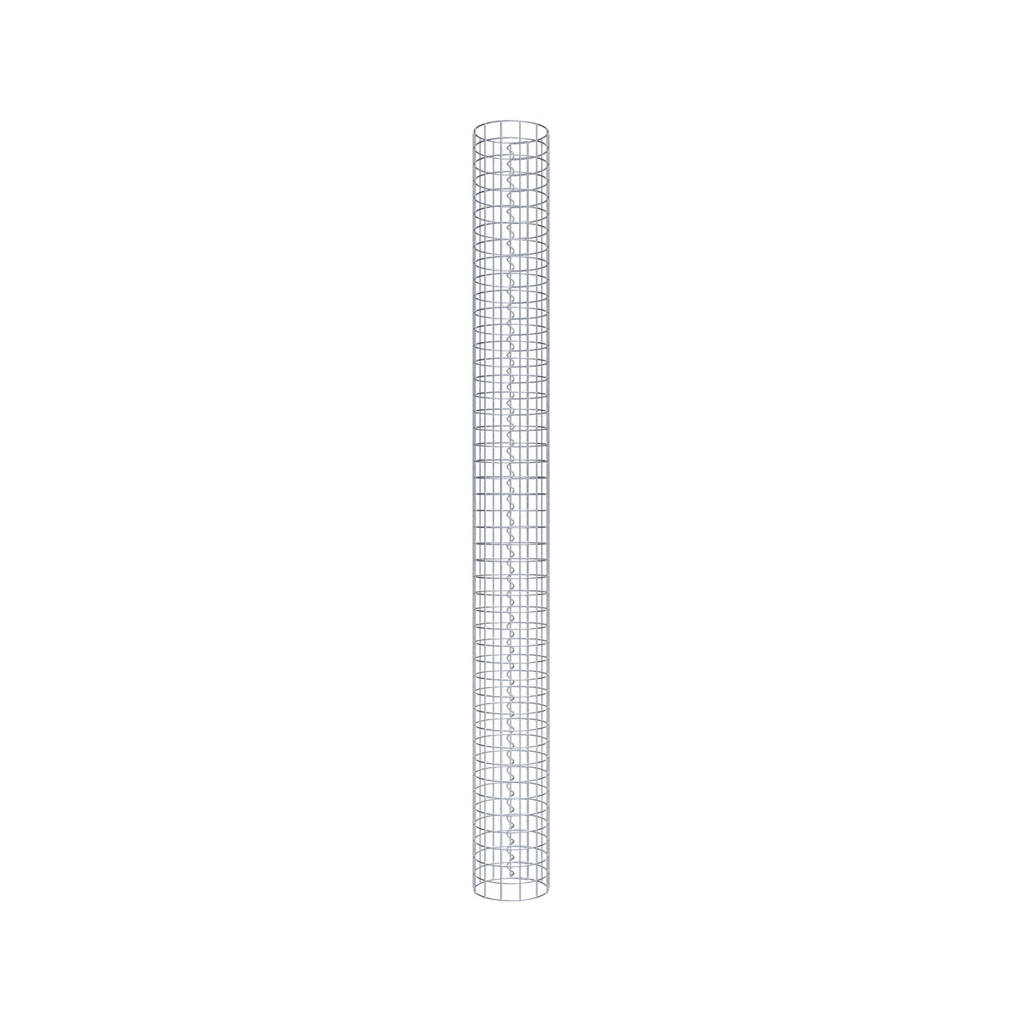 Colonna gabbionata rotonda 22 cm di diametro, 230 cm di altezza, maglia 5 cm x 5 cm