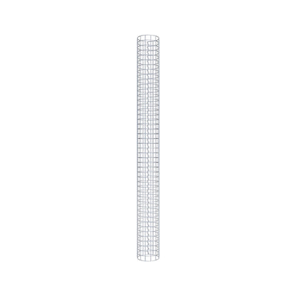 Colonna gabbionata rotonda 22 cm di diametro, 230 cm di altezza, maglia 5 cm x 5 cm