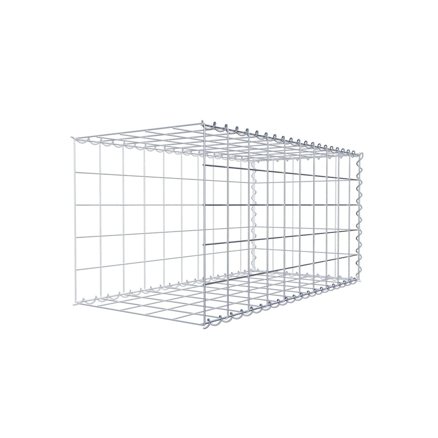 Opvokset gabion type 2 100 cm x 50 cm x 50 cm (L x H x D), maskestørrelse 10 cm x 10 cm, spiral