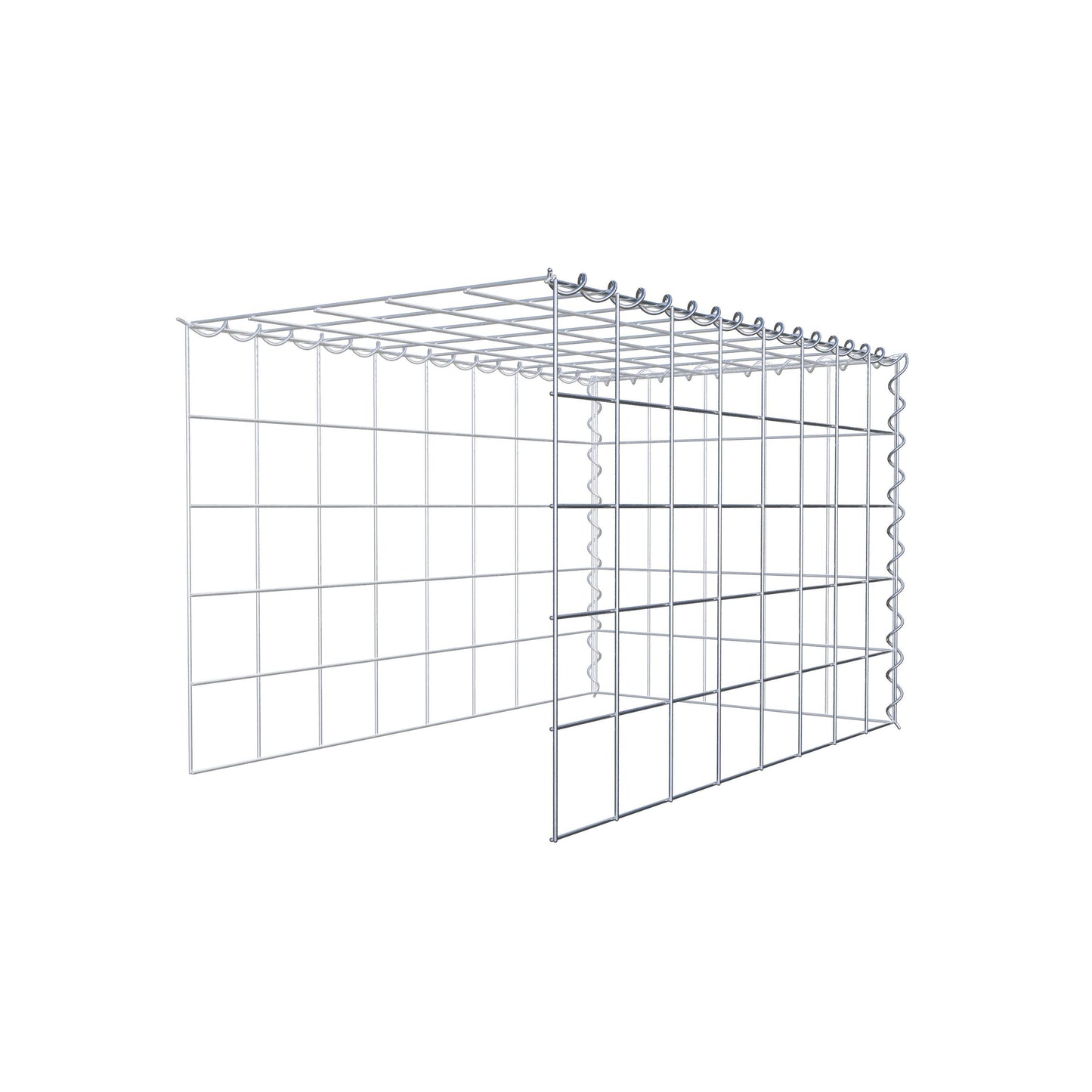 Fourche rapportée type 4 80 cm x 50 cm x 50 cm (L x H x P), mailles 10 cm x 10 cm, spirale