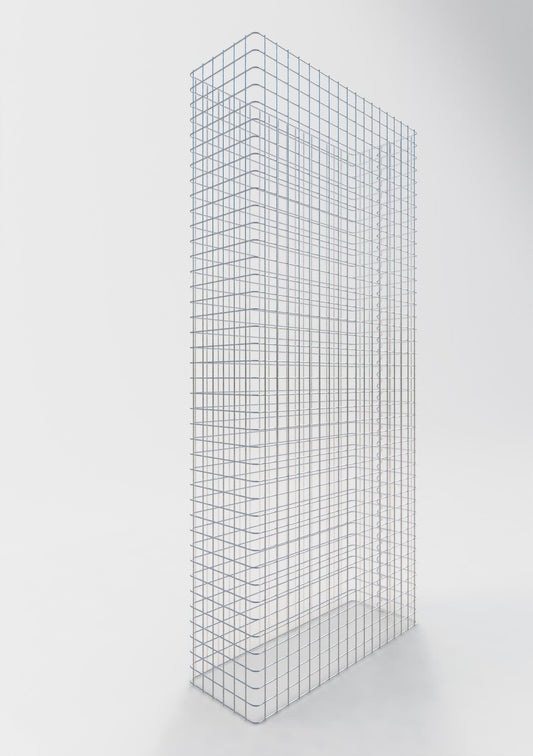 Gabion hegn længde 92 cm, højde 160 cm, dybde 32 cm, maskestørrelse 5 x 5 cm