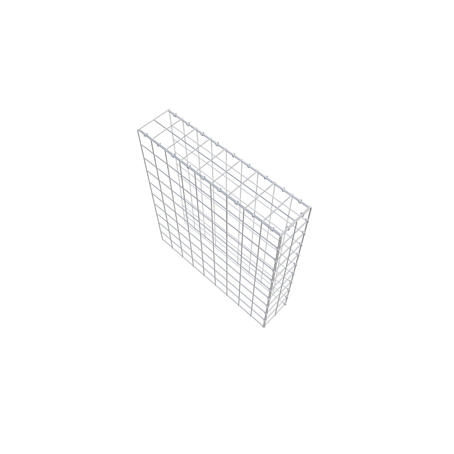 Monteret gabion type 4 100 cm x 90 cm x 20 cm (L x H x D), maskestørrelse 10 cm x 10 cm, C-ring