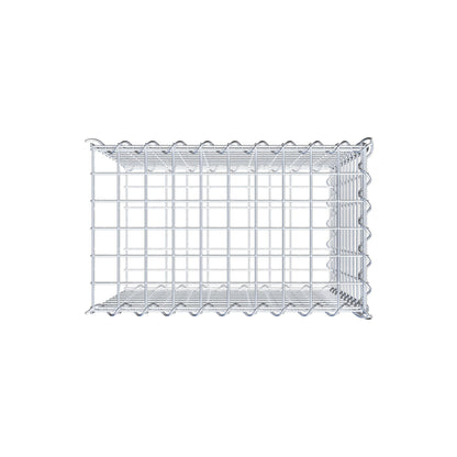 Add-on schanskorf type 2 50 cm x 50 cm x 30 cm (L x H x D), maaswijdte 5 cm x 5 cm, spiraalvormig