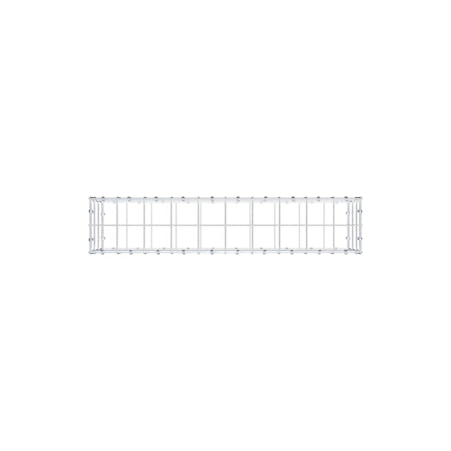 Gabbione 100 cm x 30 cm x 20 cm (L x H x P), maglia 10 x 10 cm, anello a spirale