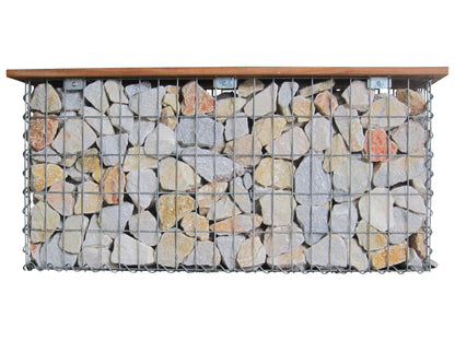 Gartenbank Spiralgabione CUMARU MW 5 x 10 cm 105 x 50 x 30 cm