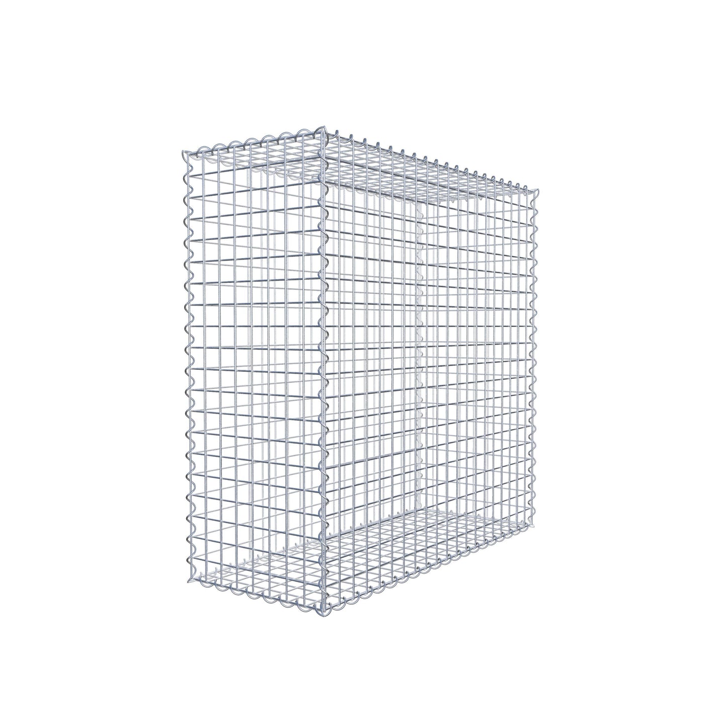 Gabião 100 cm x 100 cm x 40 cm (C x A x P), malhagem 5 cm x 5 cm, espiral