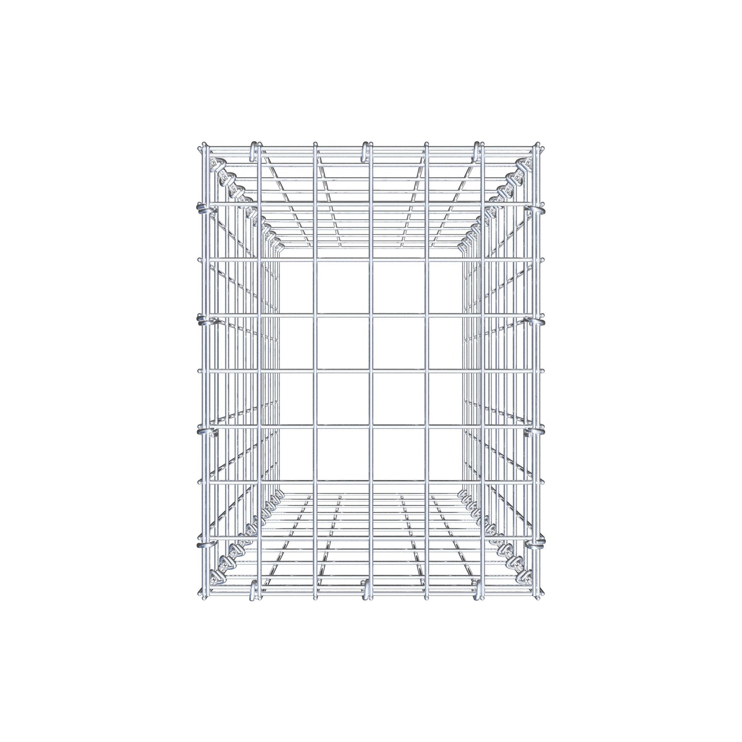 Gabião Tipo 3 100 cm x 30 cm x 40 cm (C x A x P), malhagem 5 cm x 10 cm, anel C