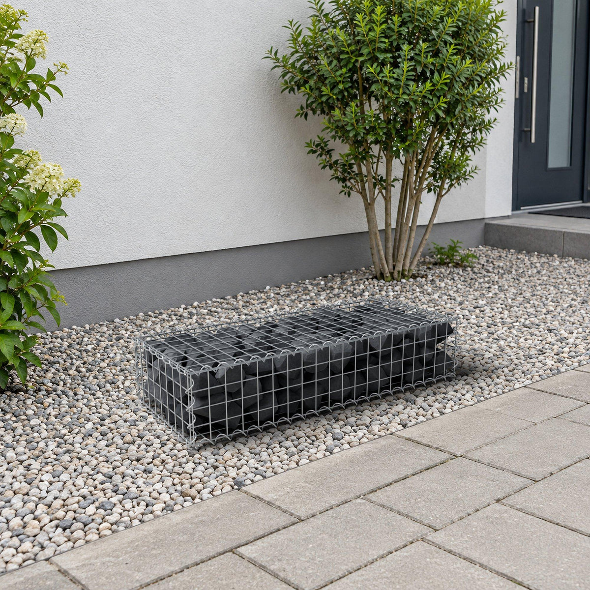 Gabião 100 cm x 20 cm x 40 cm (C x A x P), malhagem 5 cm x 5 cm, espiral
