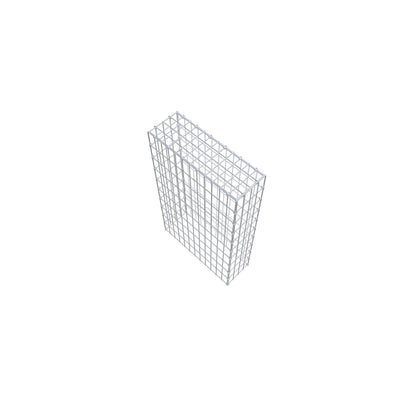 Gavión complementario de tipo 3 100 cm x 60 cm x 20 cm (largo x alto x fondo), malla 5 cm x 10 cm, anillo en C