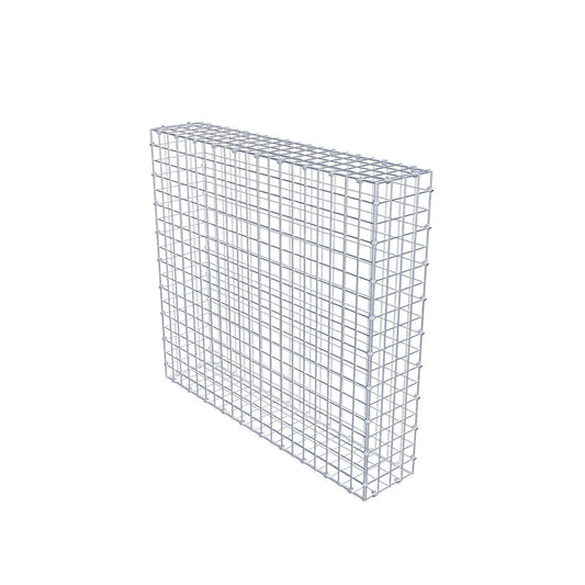 Gabião 100 cm x 90 cm x 20 cm (C x A x P), malhagem 5 x 5 cm, anel espiral