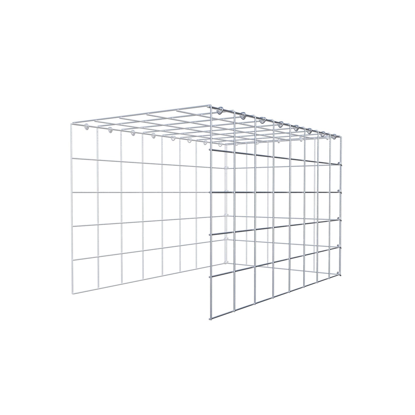 Anbaugabione Typ 4 80 cm x 50 cm x 50 cm (L x H x T), Maschenweite 10 cm x 10 cm, C-Ring
