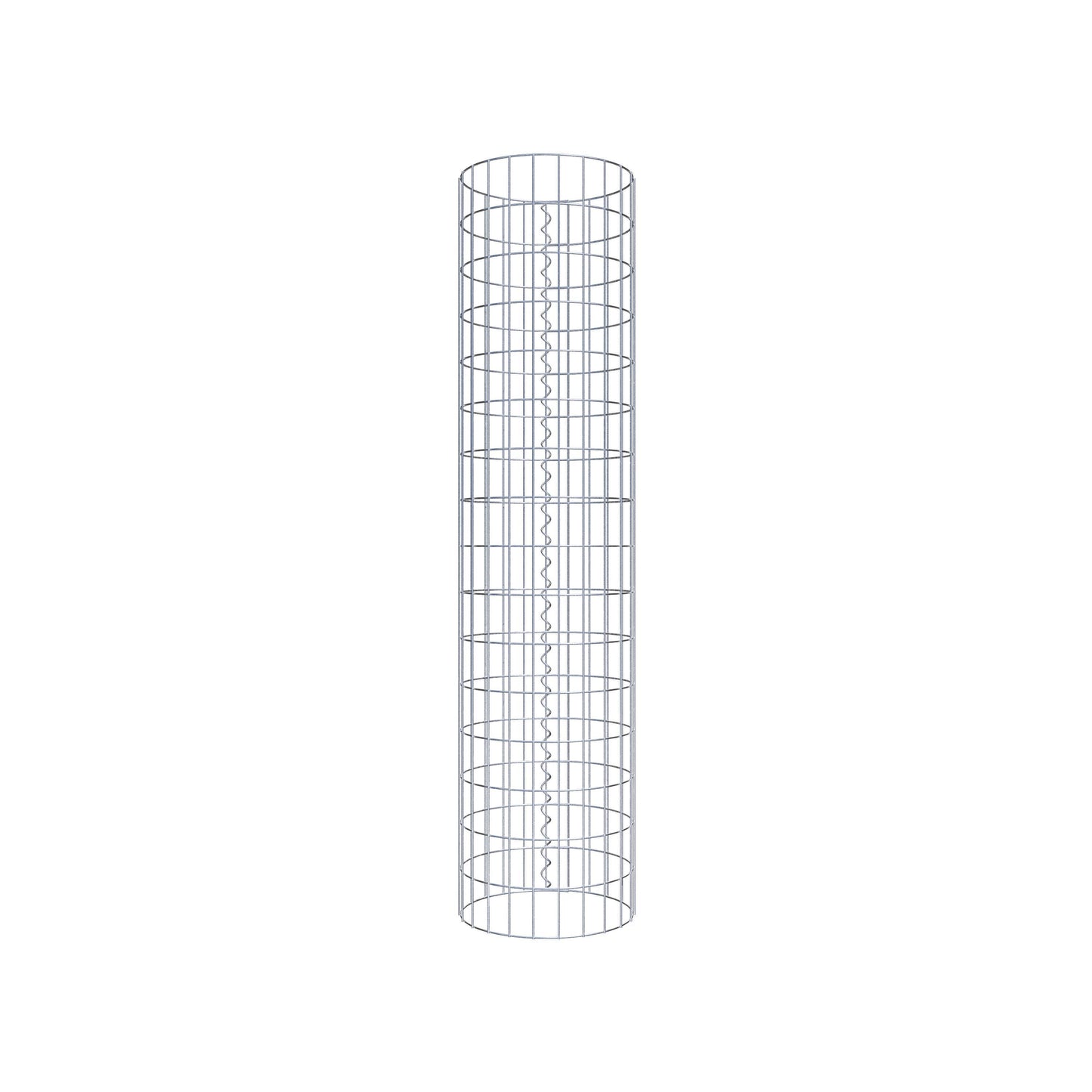 Columna de gaviones redonda 37 cm de diámetro, 160 cm de altura, malla 5 cm x 10 cm