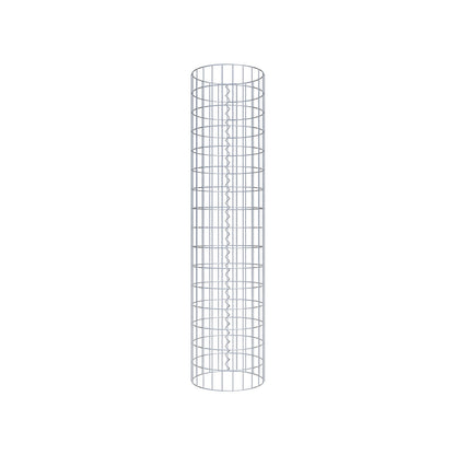 Columna de gaviones redonda 37 cm de diámetro, 160 cm de altura, malla 5 cm x 10 cm