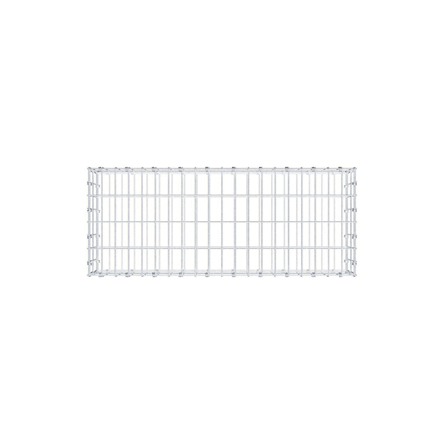 Gabione 100 cm x 20 cm x 40 cm (L x H x T), Maschenweite 5 x 10 cm, Spiralring
