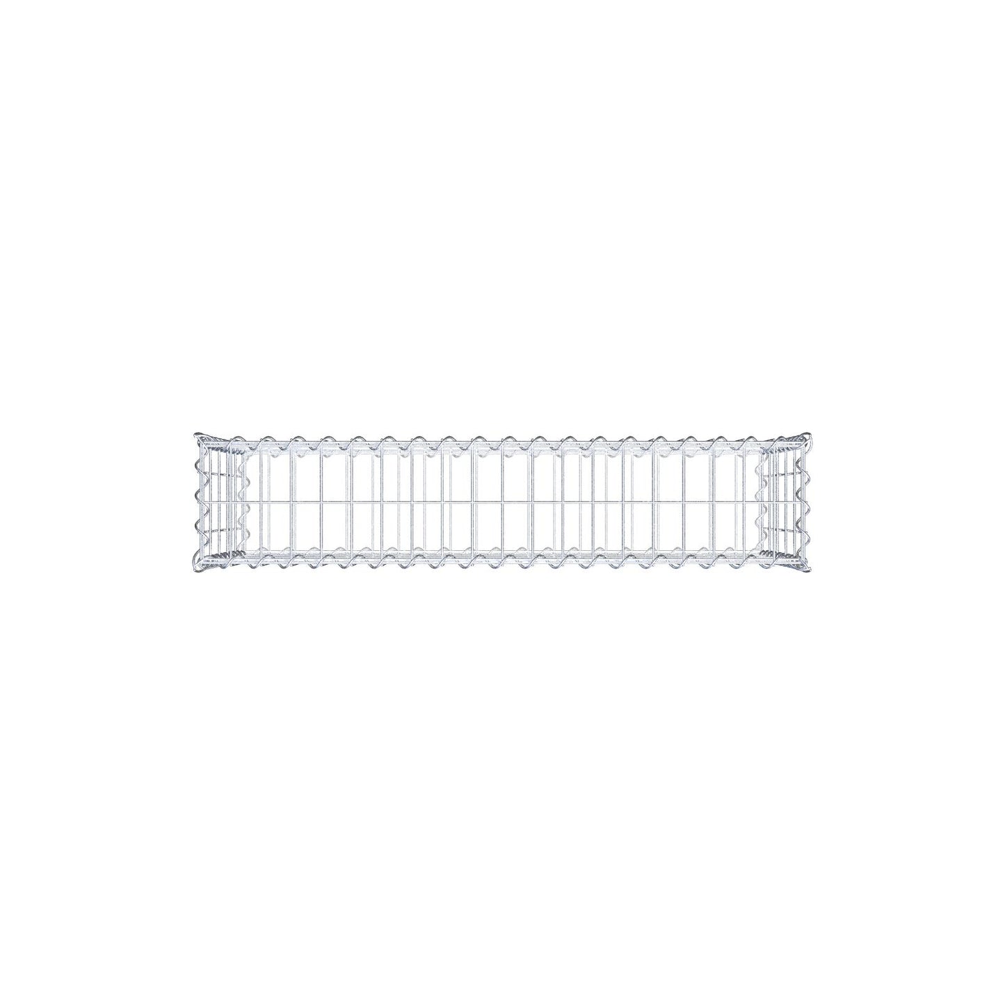 Juego de 2 gaviones de 100 cm x 50 cm x 20 cm (largo x alto x fondo), malla de 5 x 10 cm, en espiral