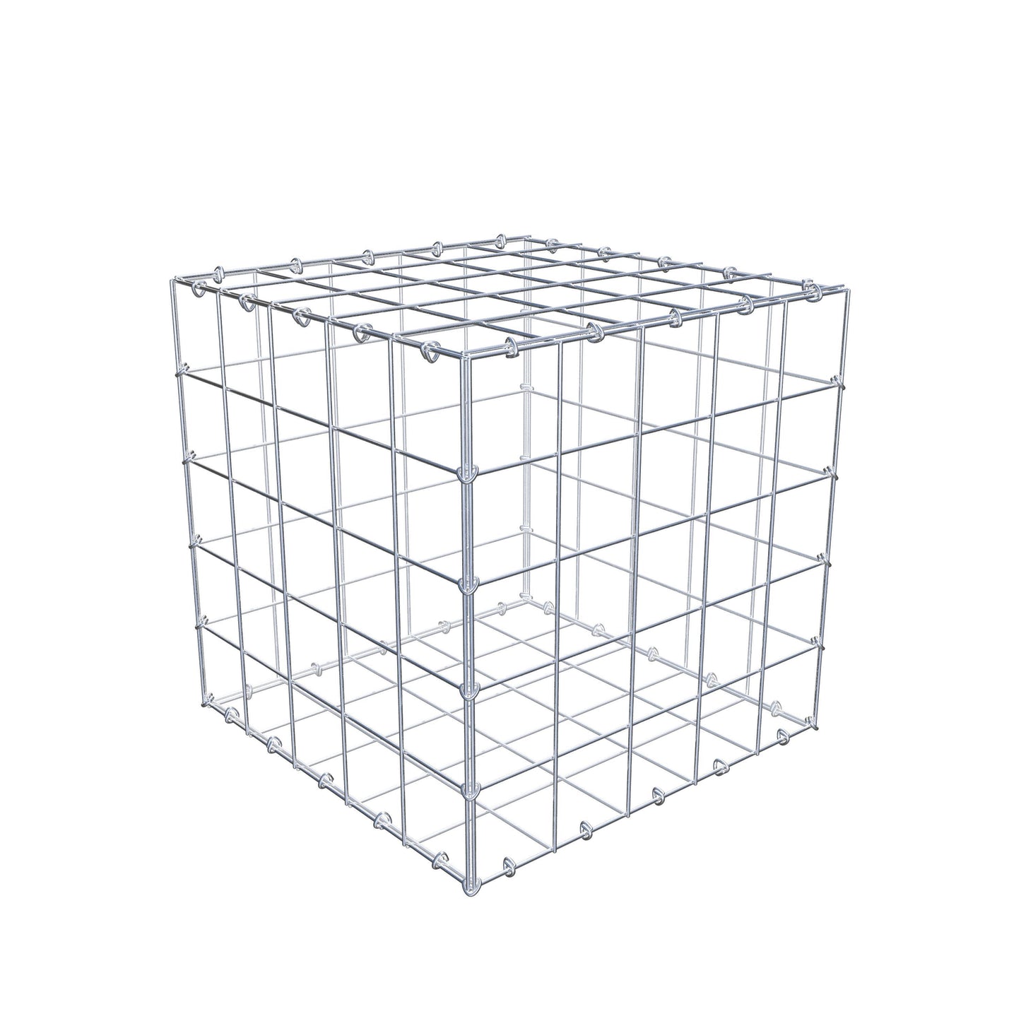Gabião 50 cm x 50 cm x 50 cm (C x A x P), malhagem 10 cm x 10 cm, anel C