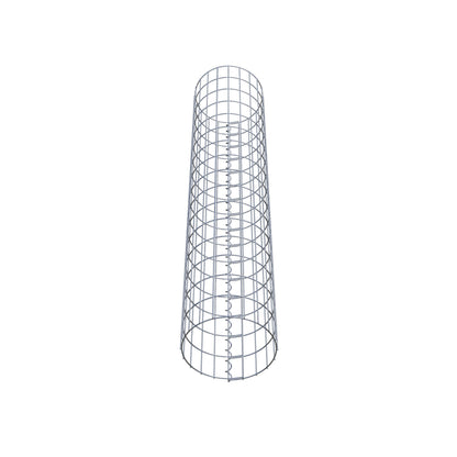 Columna de gaviones redonda 32 cm de diámetro, 160 cm de altura, malla 5 cm x 10 cm