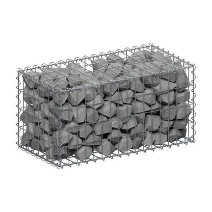 Gabion 80 cm x 40 cm x 40 cm (L x H x D), maskstorlek 5 cm x 10 cm, spiral