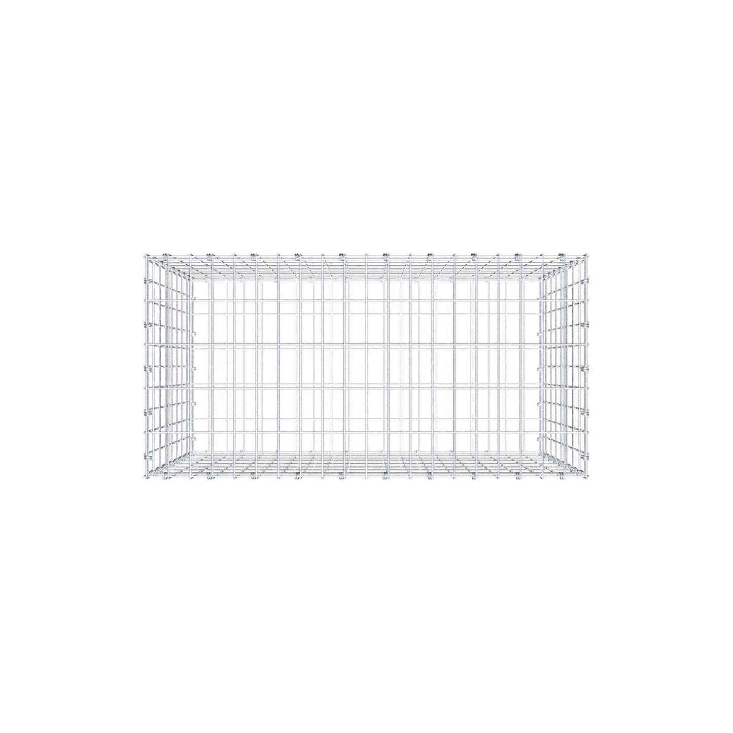 Gabione 100 cm x 80 cm x 50 cm (L x H x T), Maschenweite 5 x 10 cm, Spiralring