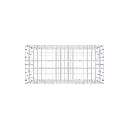 Gabione 100 cm x 80 cm x 50 cm (L x H x T), Maschenweite 5 x 10 cm, Spiralring