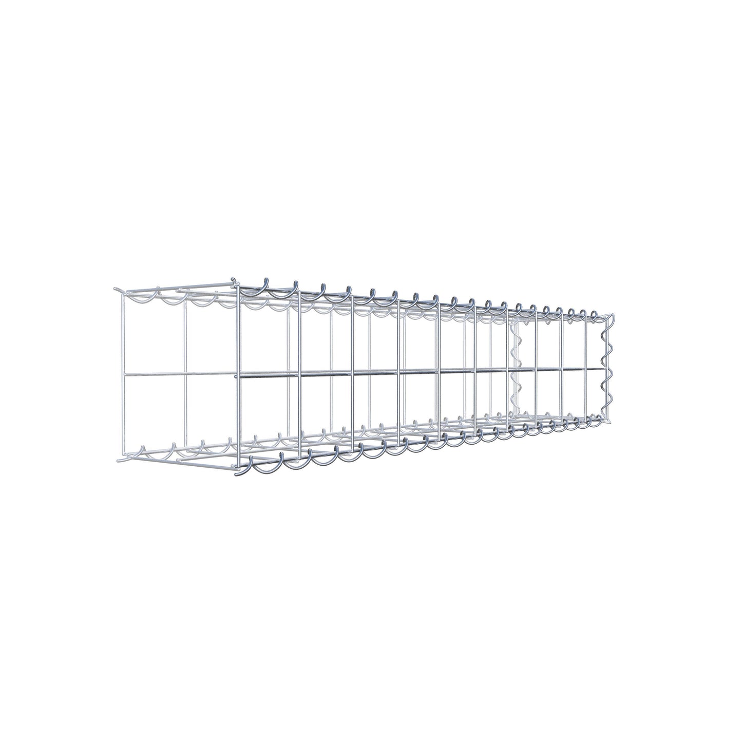 Anbaugabione Typ 2 100 cm x 20 cm x 20 cm (L x H x T), Maschenweite 10 cm x 10 cm, Spirale