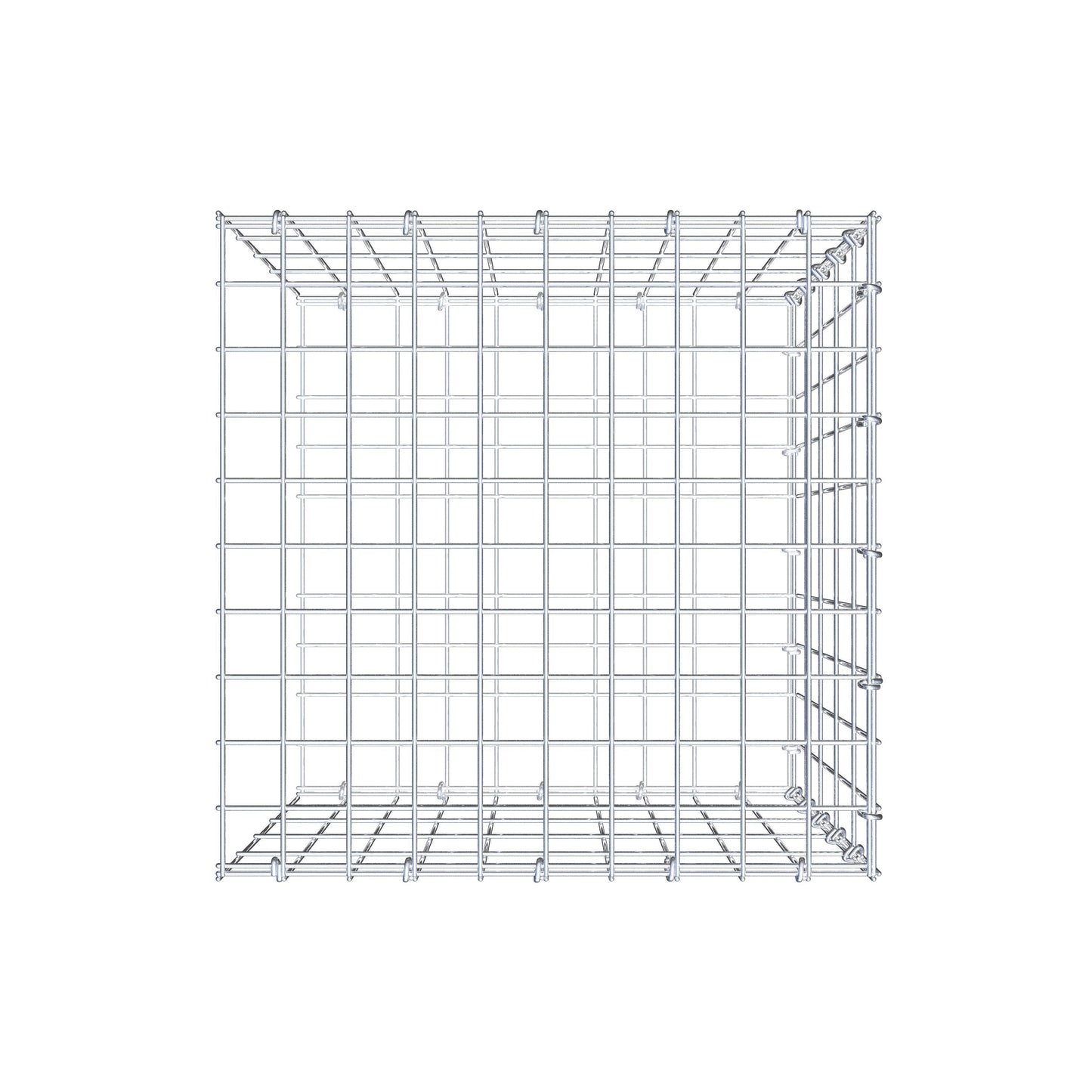Anbaugabione Typ 2 50 cm x 50 cm x 50 cm, Maschenweite 5 cm x 10 cm, C-Ring
