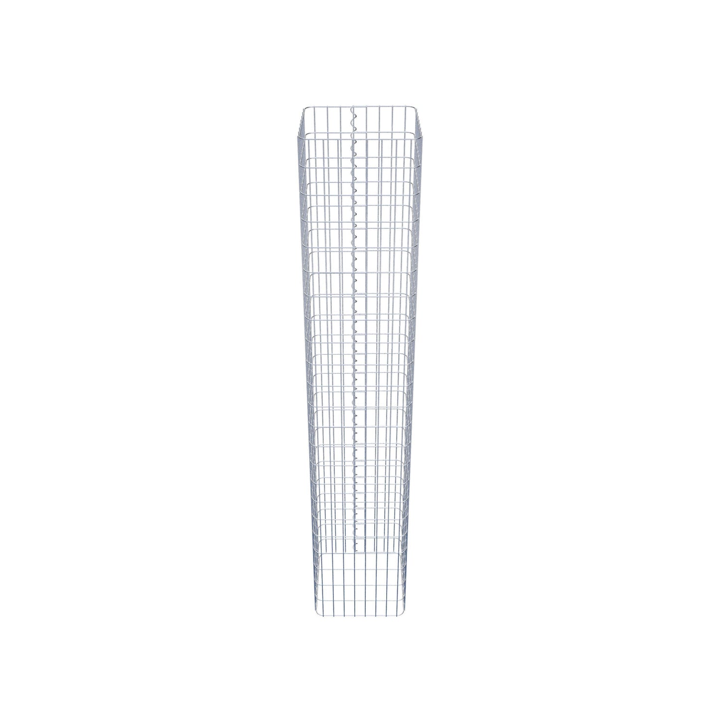 Gabionpelare vinkelformad 42 cm x 42 cm, 230 cm höjd, MW 5 cm x 10 cm