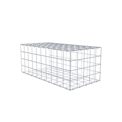 Monteret gabion type 2 100 cm x 40 cm x 50 cm (L x H x D), maskestørrelse 10 cm x 10 cm, C-ring